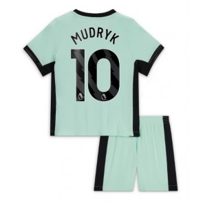 Chelsea Mykhailo Mudryk #10 Replica Third Stadium Kit for Kids 2023-24 Short Sleeve (+ pants)